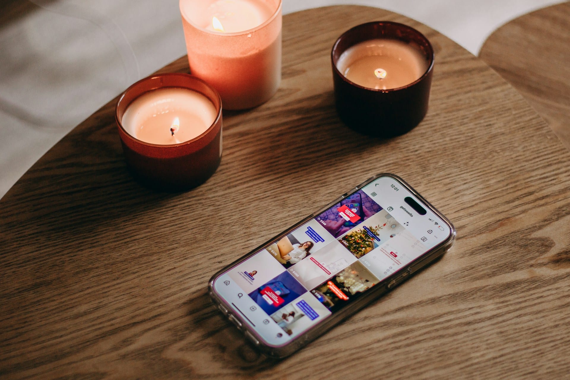 Mobile placed on Table - TikTok Filters