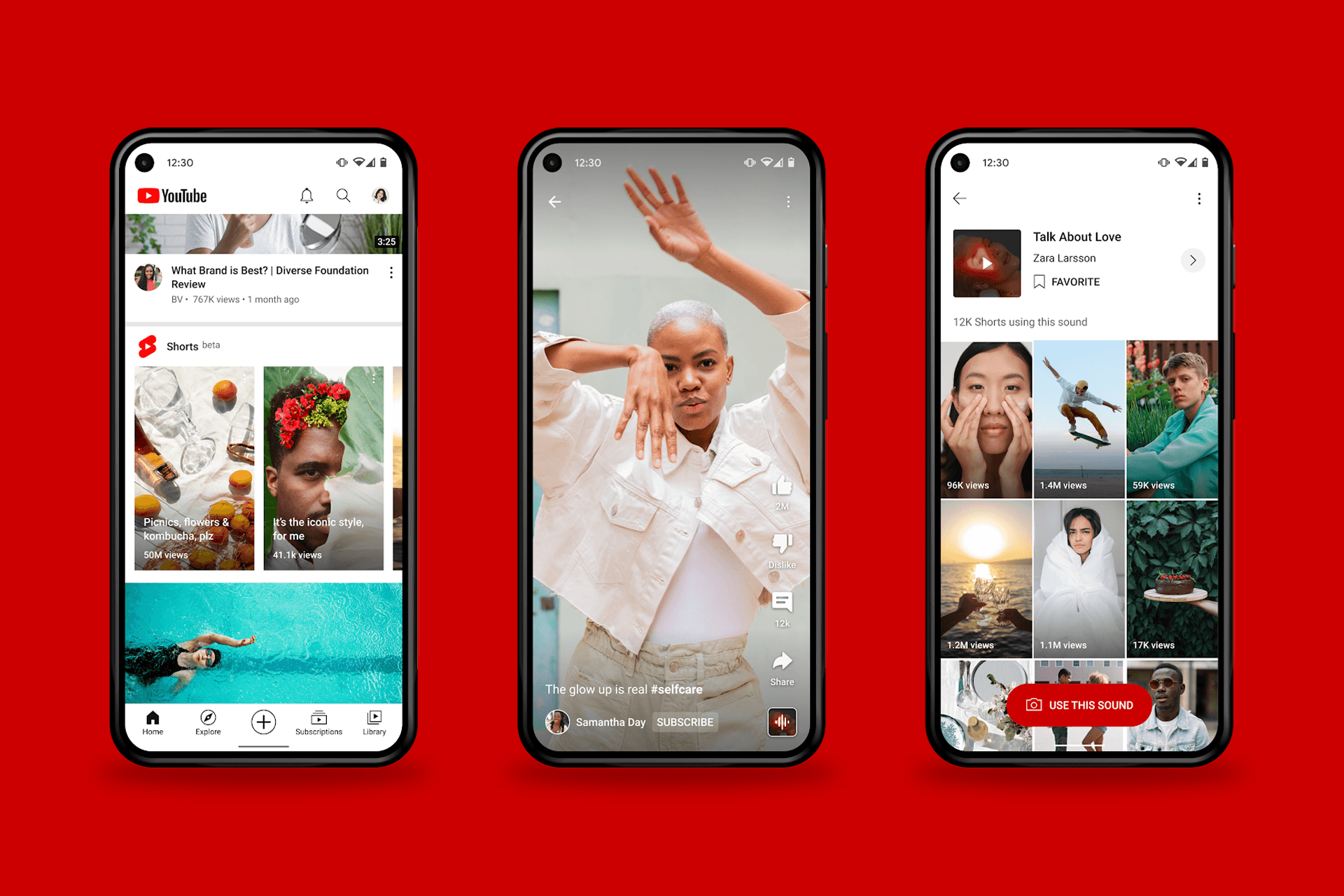 Mobile screens featuring YouTube Shorts content -  YouTube Shorts Content Ideas