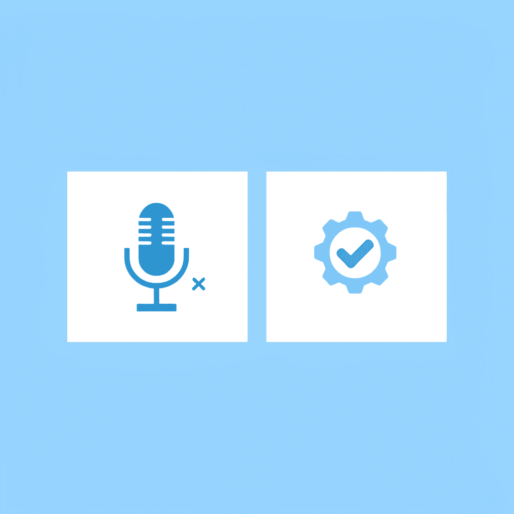 Before and after comparison showing traditional voiceover challenges on the left and streamlined assembly approach benefits on the right