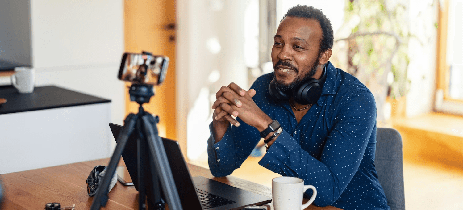 man wearing a blue shirt - What Does Promotional Content Mean on TikTok
