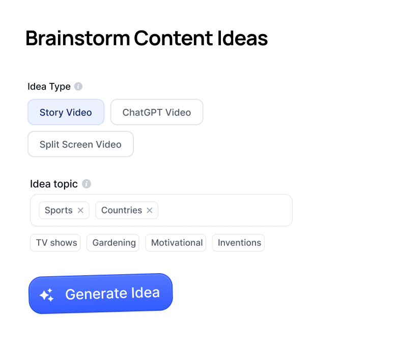 Brainstorm Content Ideas