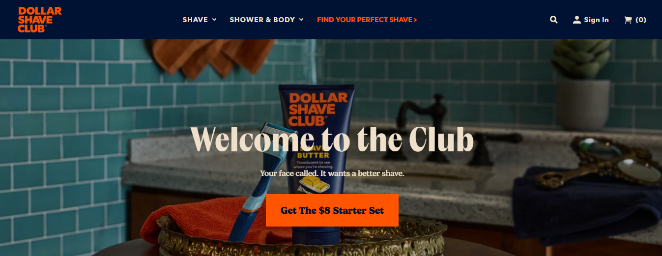 dollar shave - YouTube Marketing Examples