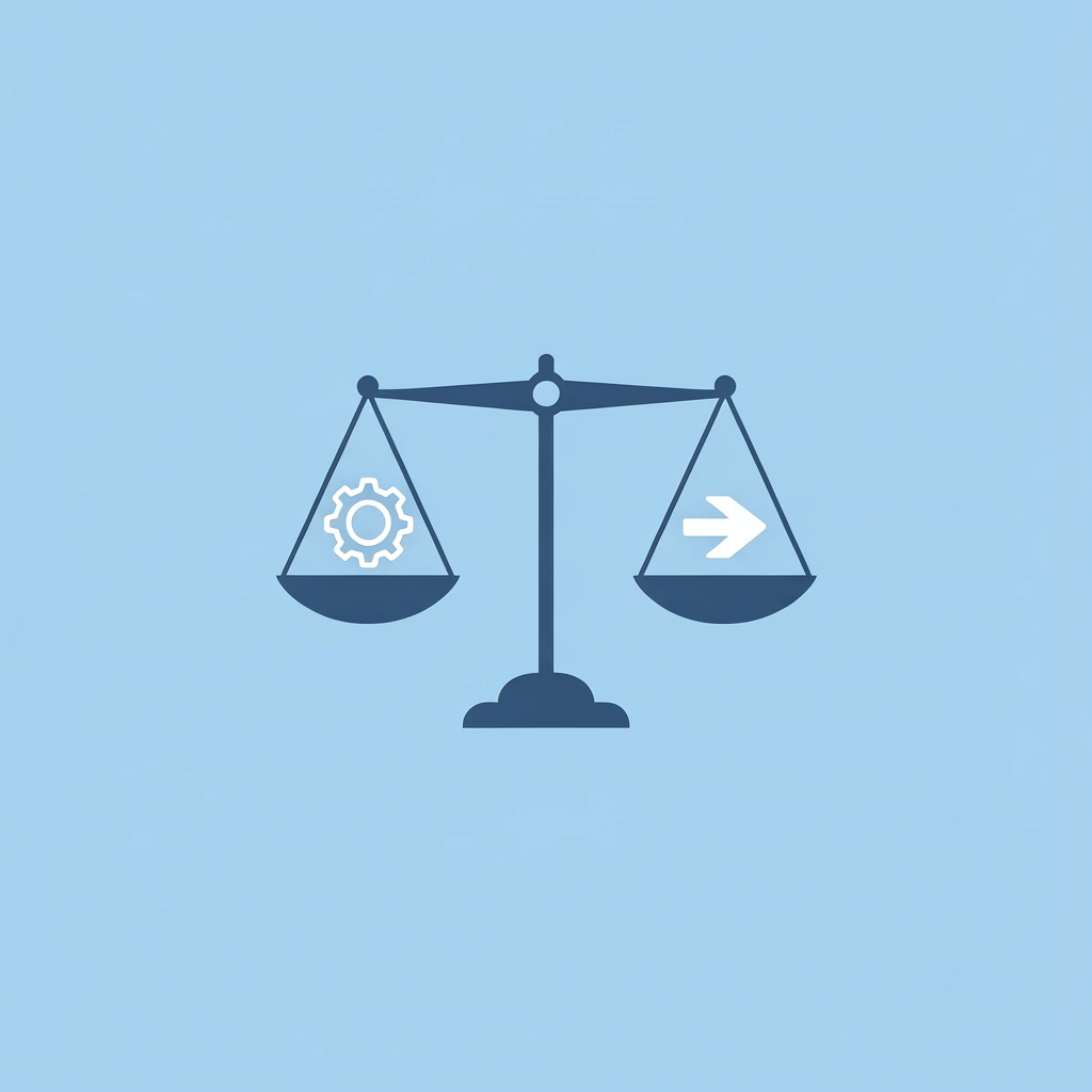 Balance scale comparing Traditional Recording (3-4 hours) on left vs AI Workflow (15 minutes) on right