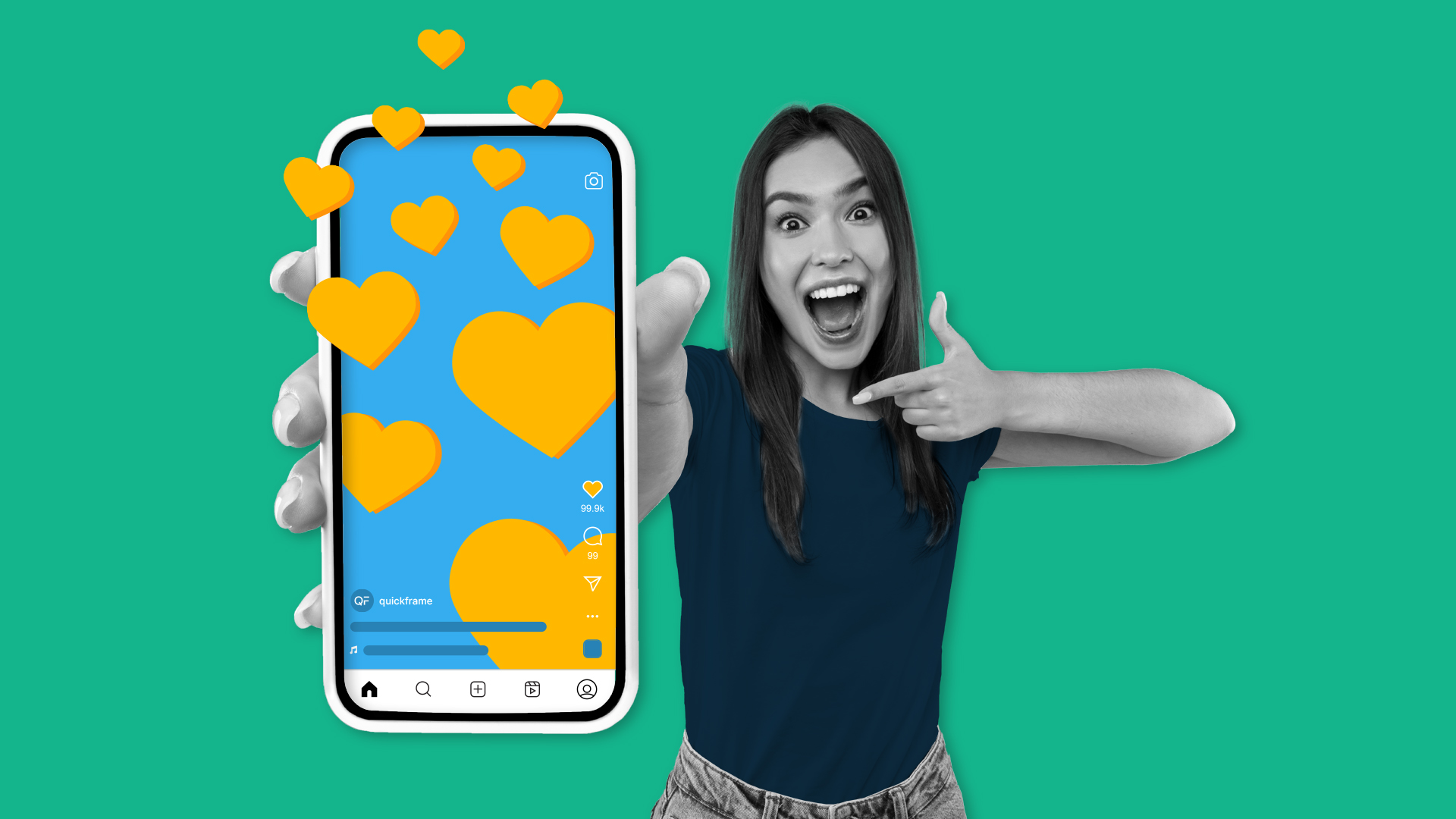 woman looking happy - Why Are My Instagram Reels Not Getting Views