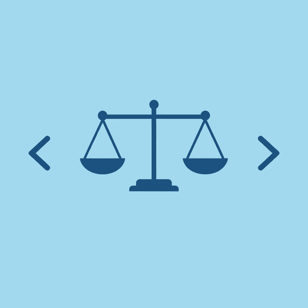 Balance scale showing the tension between managing slides and maintaining delivery quality