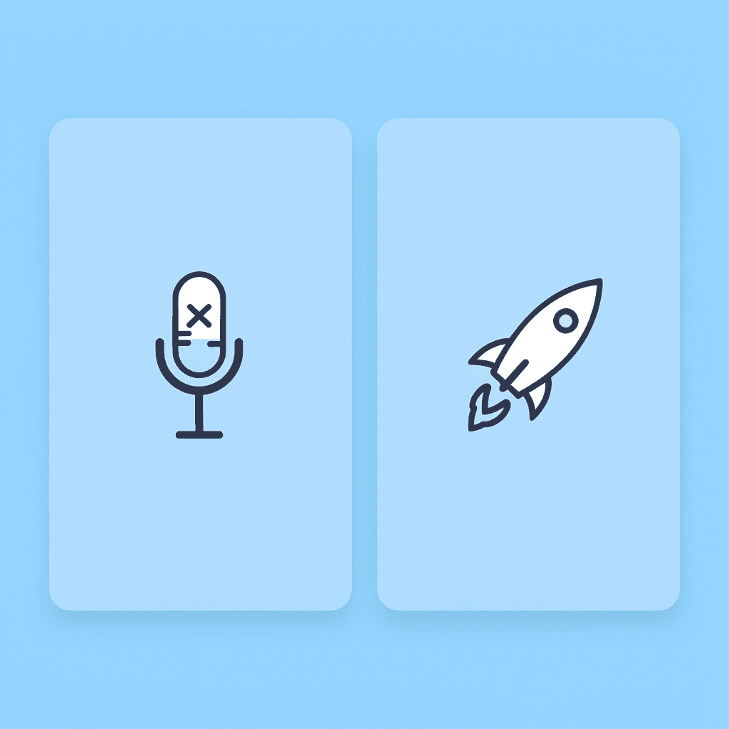 Comparison showing traditional video creation order versus voiceover-first workflow used by fast creators