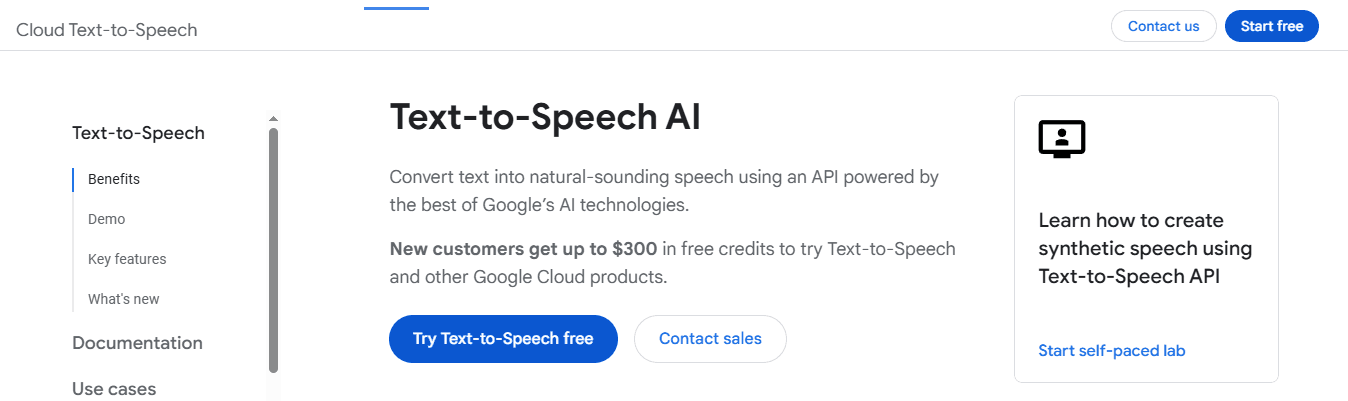 Google Text-to-Speech