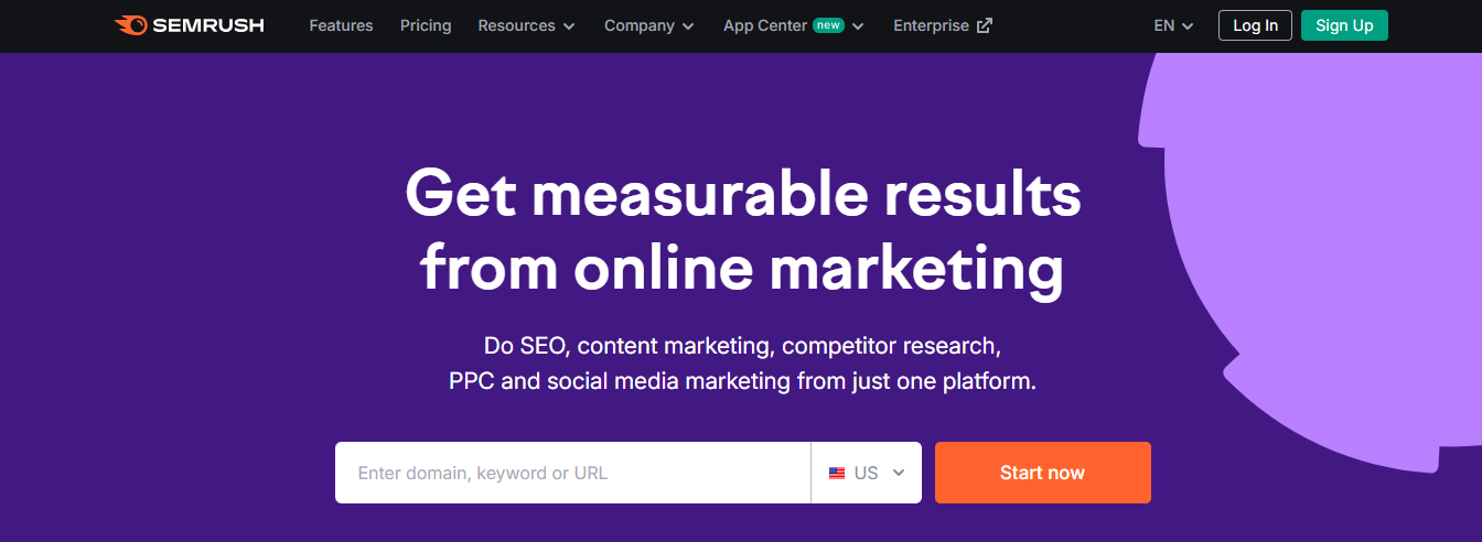 semrush - YouTube Marketing Tools