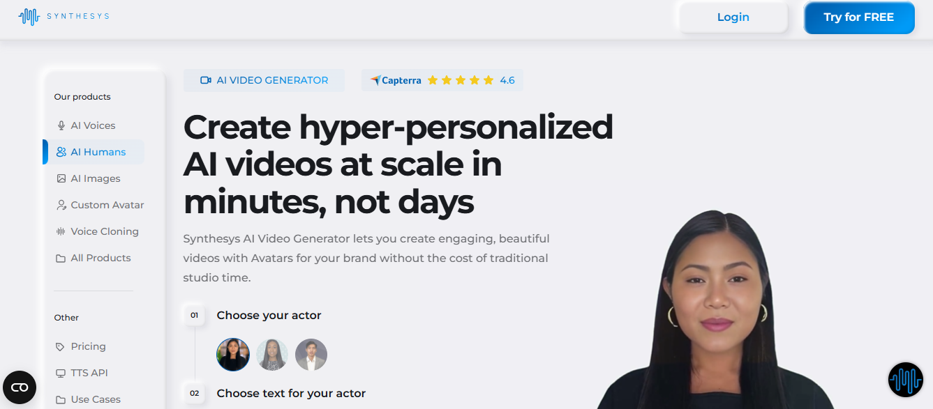 synthesys - Descript AI Alternative