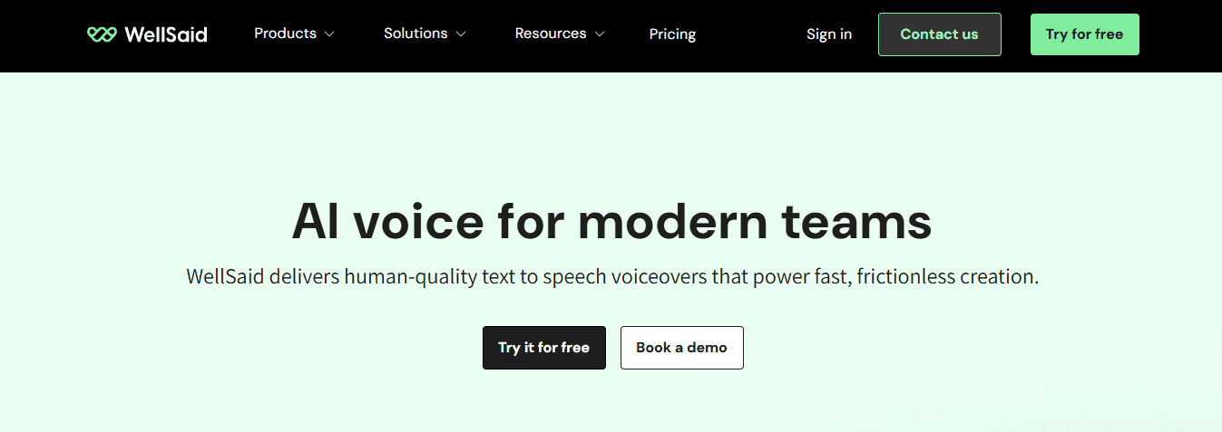 WellSaid Labs - Speechify Alternative