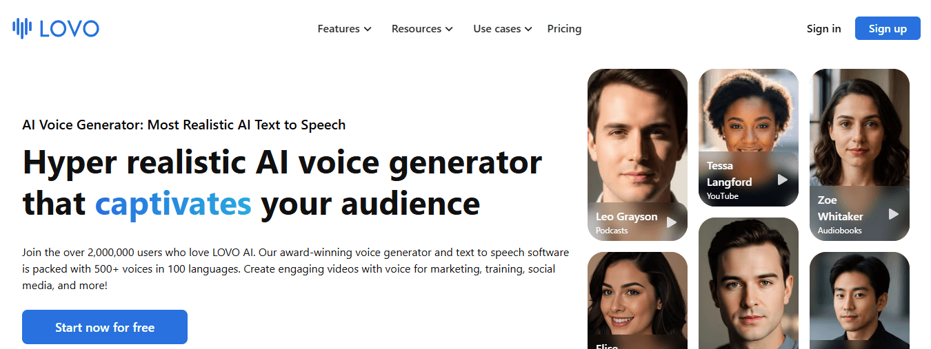 Lovo AI - Speechify Alternative