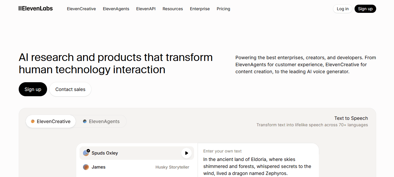 ElevenLabs - Speechify Alternative
